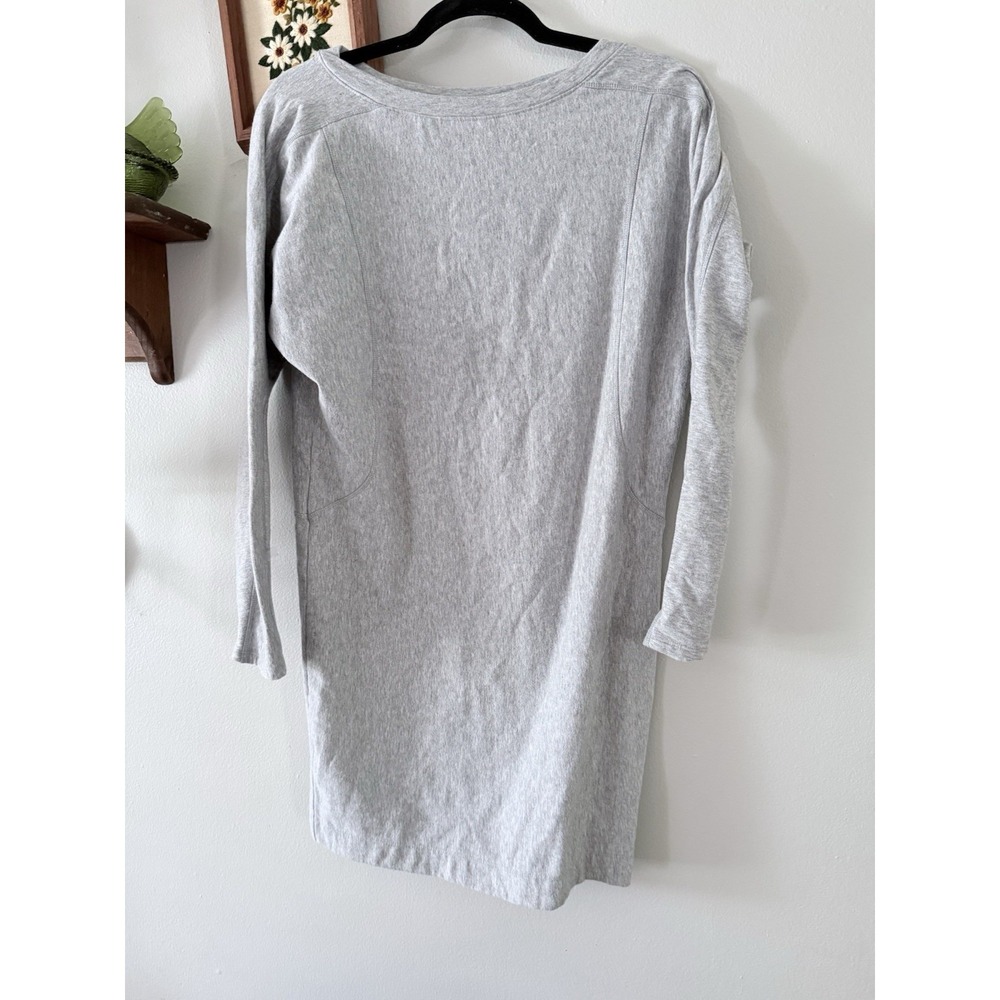 Athleta Sweatshirt Long Dress Long Sleeve Pullover Women's Small Gray Comfy Cozy